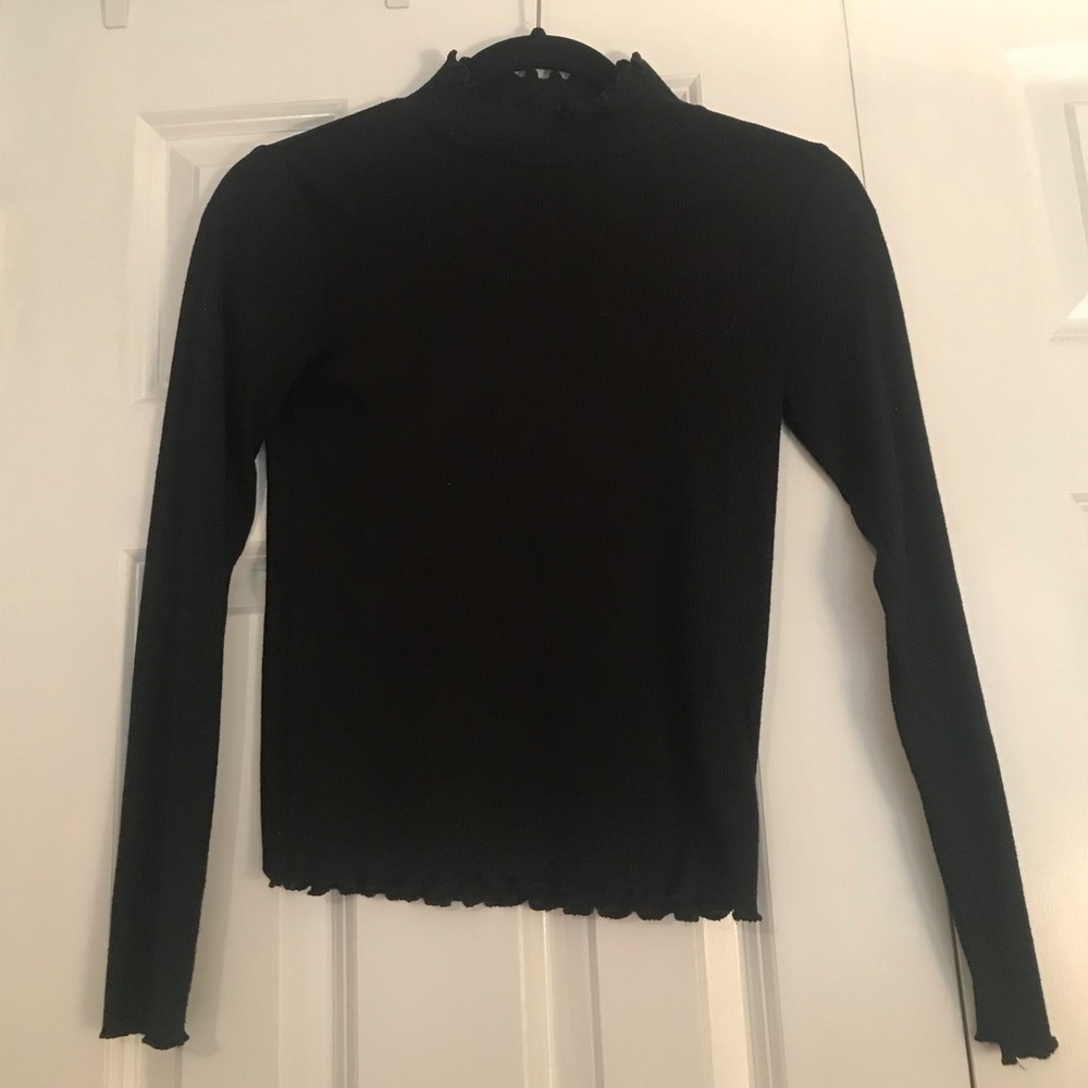 TOPSHOP ruffle turtleneck